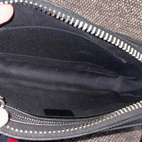 Gucci Black and Gray Belt Bag with Red Accents - Picture 7 of 10
